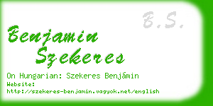 benjamin szekeres business card