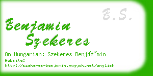 benjamin szekeres business card